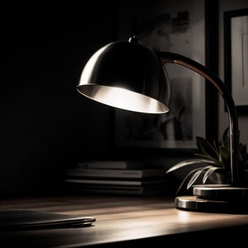 Black table lamp to improve your industrial style